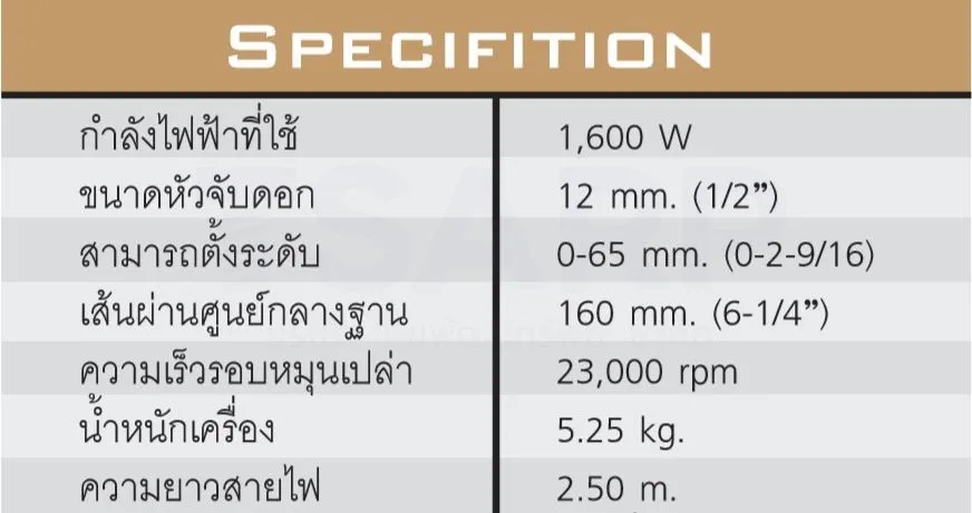 PUMPKIN (ORP) เครื่องเราท์เตอร์ 1600 วัตต์ รุ่น P-9361 - Image 3