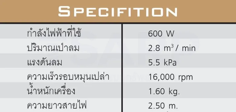 PUMPKIN (ORP) เครื่องเป่าลม 600 วัตต์ รุ่น P9600 - Image 3