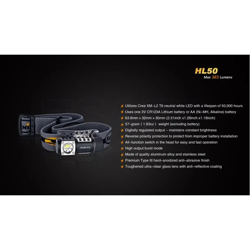 Fenix ไฟคาดหัว รุ่น HL50 - Image 4