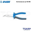 UNIOR 512/1BI คีมปากแหลมงอ 7นิ้ว ชุบโครเมี่ยมด้ามฟ้าเทามีปีก (512BI)