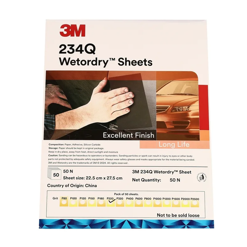 3M กระดาษทรายน้ำ 234Q 9"X11" #220(50PC/PA) - Image 5