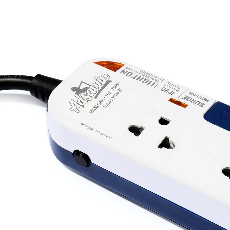 ADSAWIN WL3315-3M ปลั๊กไฟ 3 ช่อง 3 สวิตช์ (WH/NB) - Image 3