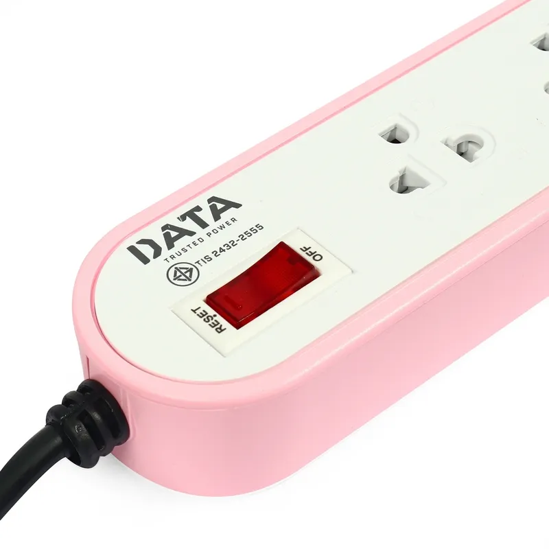 DATA AP3146 ปลั๊กไฟมอก 3 ช่อง 1 สวิตซ์ 3 ม. ชมพู - Image 3