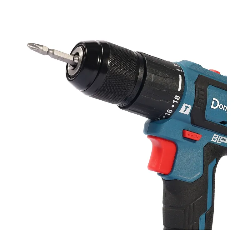 DONGCHENG 20V-BL สว่านกระแทก 45N.M ชุด2A*2+BOX - Image 6
