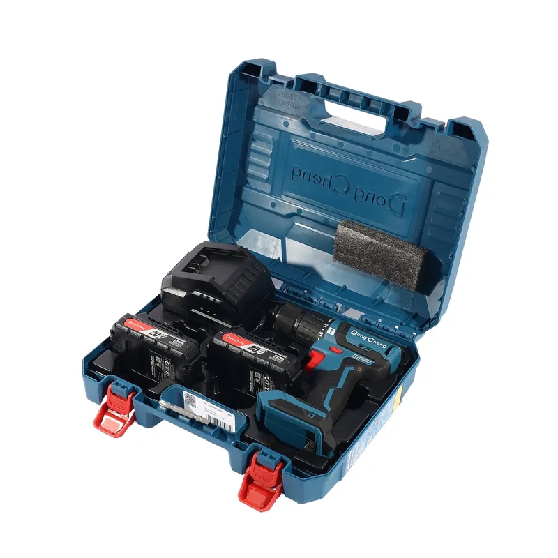 DONGCHENG 20V-BL สว่านกระแทก 45N.M ชุด2A*2+BOX - Image 10