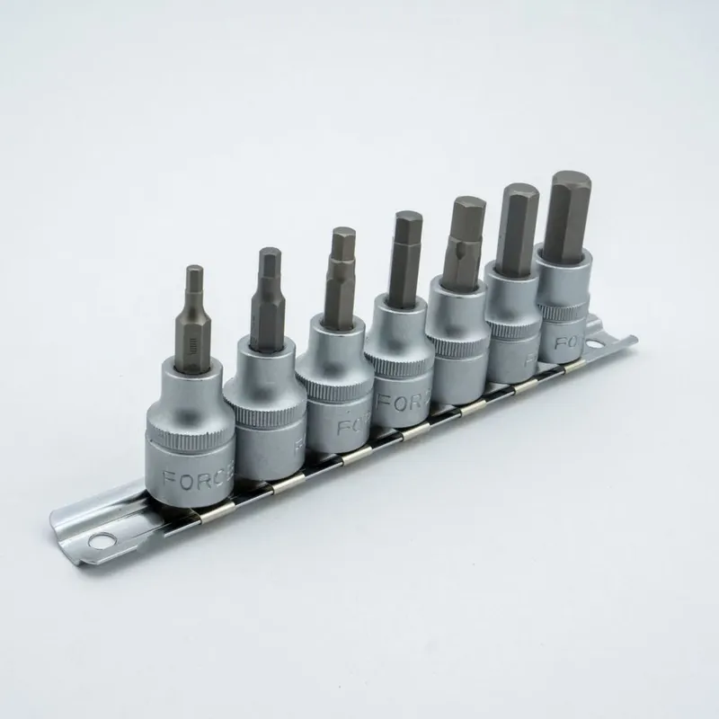 FORCE 3075 ชุดเดือย 6PT 3/8 นิ้ว 7 ชิ้นNO.3-10 มม L50 มม