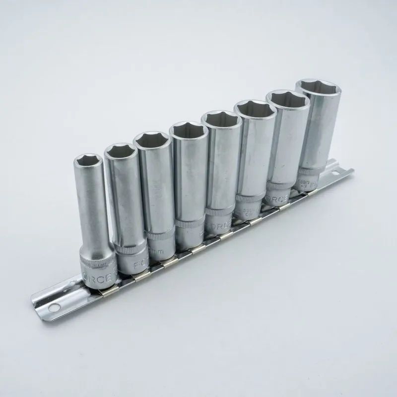 FORCE 3082 ชุดบ็อกยาว 6PT. 3/8 นิ้ว 8 ชิ้น 8-19 มม.