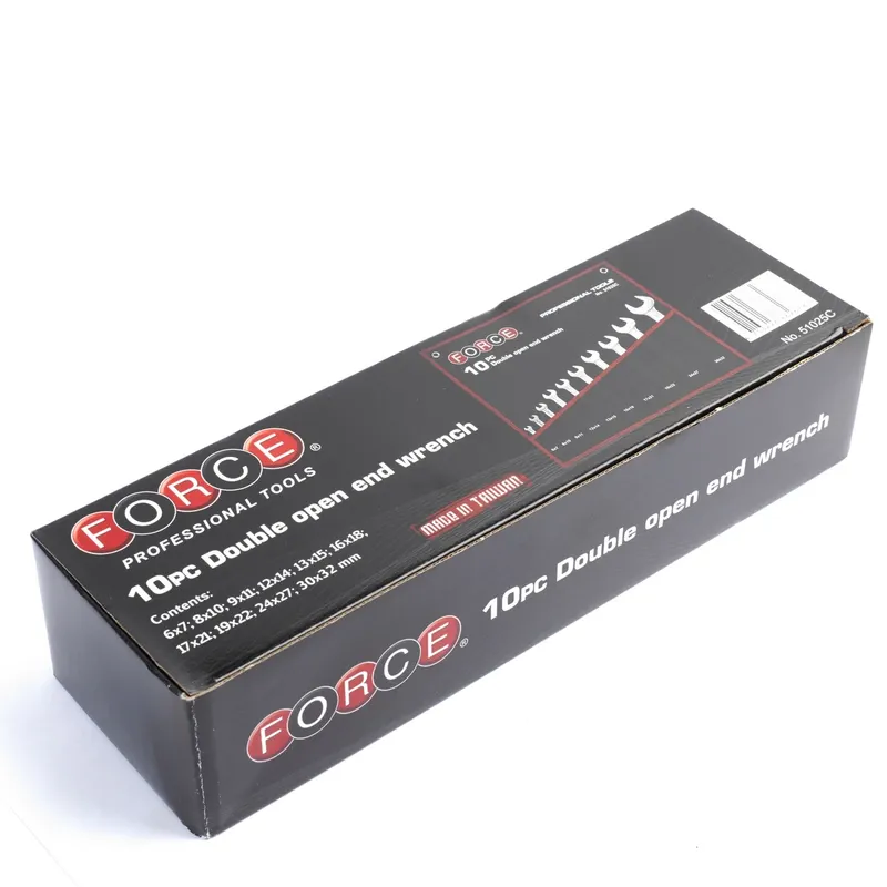 FORCE 51025C ชุดประแจปากตาย 2 ข้าง 10 ชิ้น ซองผ้า - Image 5