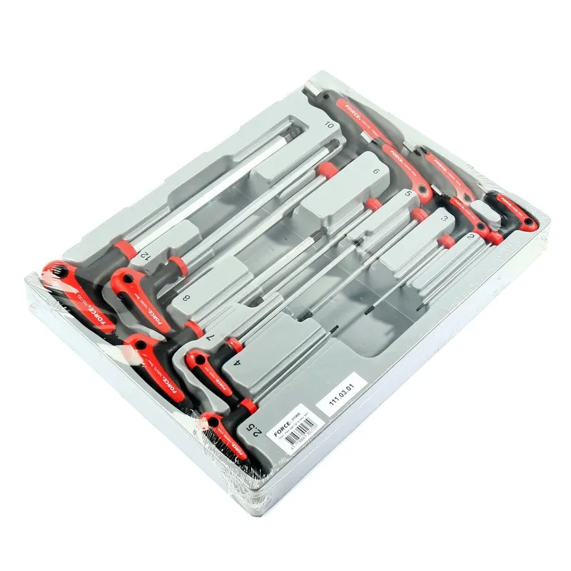 FORCE 5106B ชุดประแจหกเหลี่ยม+บอล 10 ชิ้น ถาดPVC