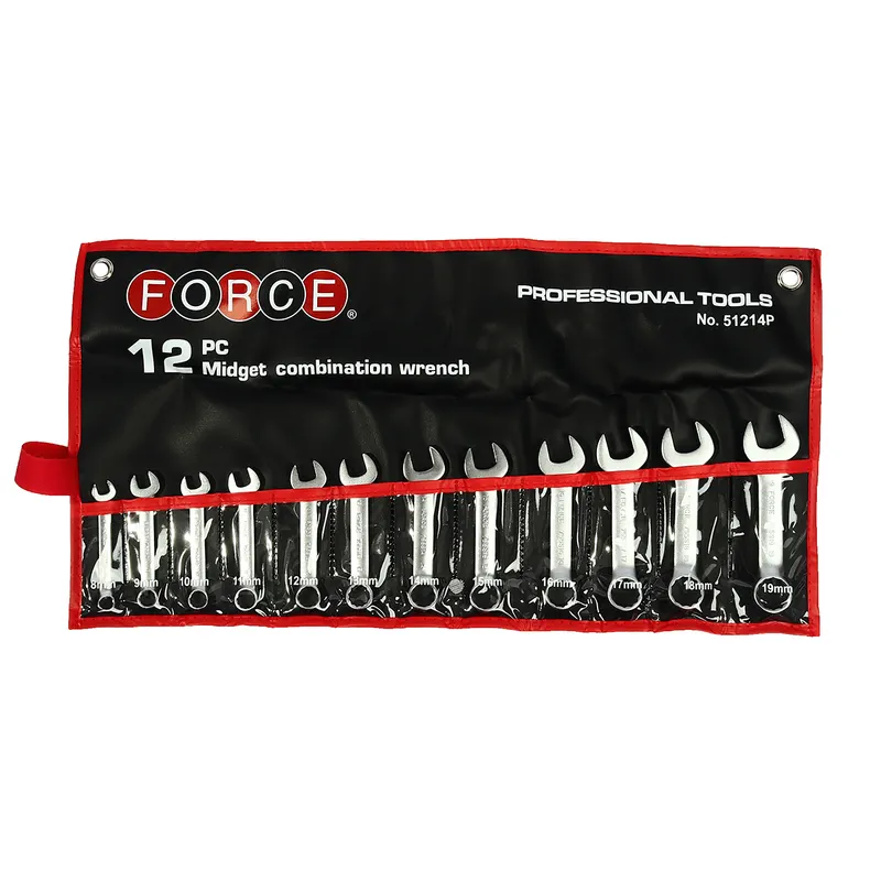 FORCE 51214Pชุดประแจแหวนข้างปากตาย 12 ชิ้น 8-19 มม