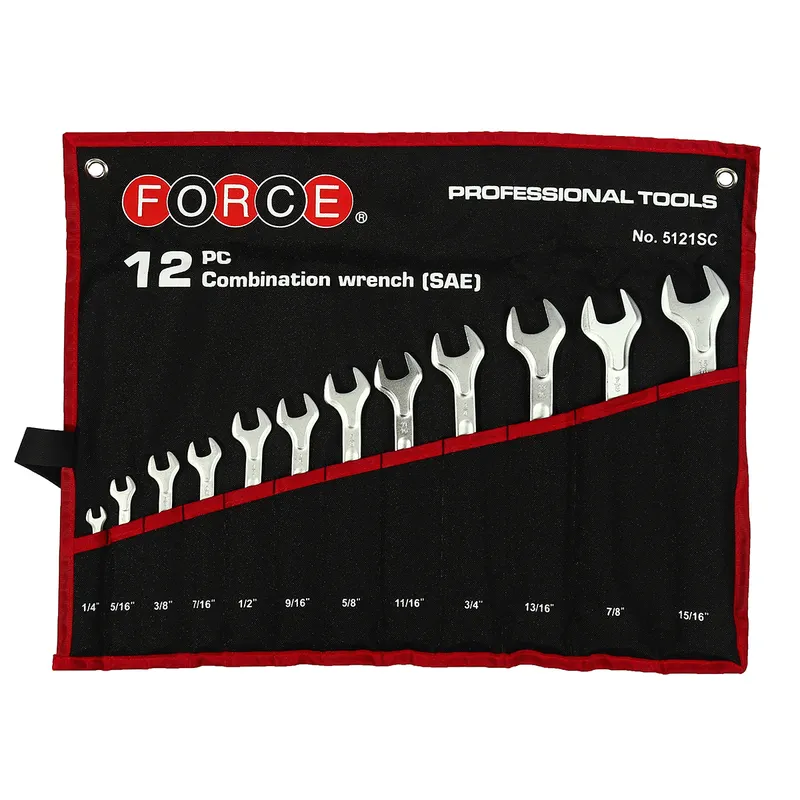 FORCE 5121SC ชุดประแจแหวนข้างฯ 12 ชิ้น (นิ้ว)