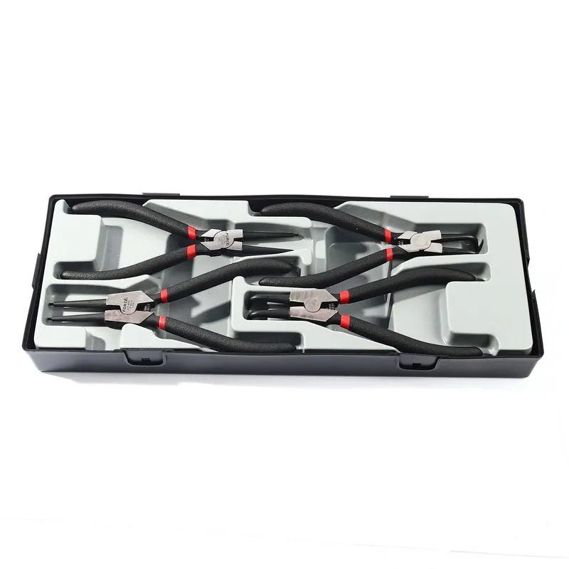 FORCE T5043A ชุดคีมหนีบ/ถ่างแหวน 4 ชิ้น ยาว 7 นิ้ว - Image 2