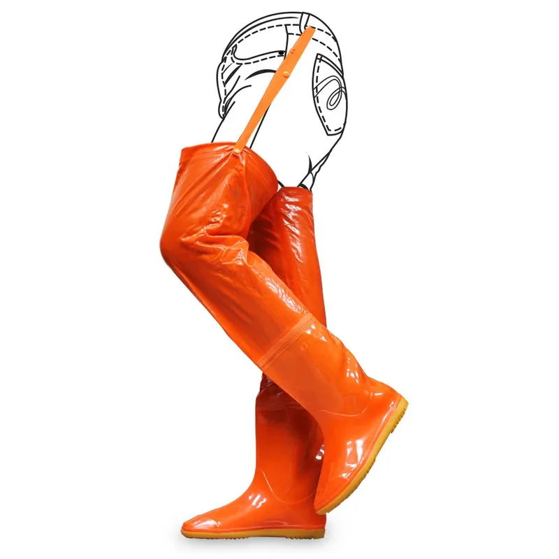 Hey-Hori รองเท้า PVC สีส้ม สูง 28" รุ่น 240 #8 - Image 4