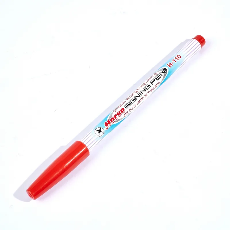 HORSE ปากกาเมจิก H-110 หัวแหลม ตราม้า - สีแดง