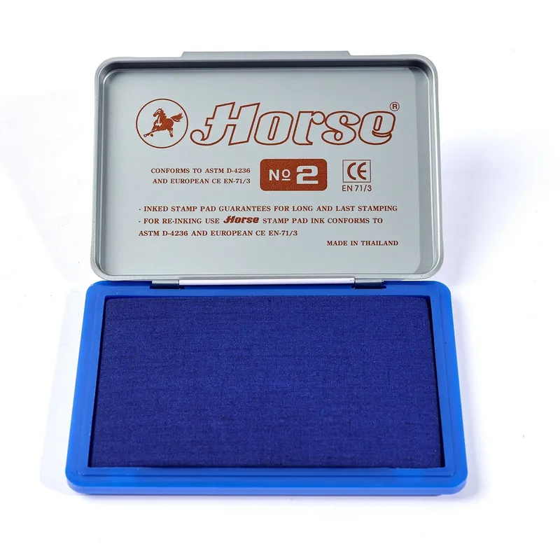 HORSE แท่นประทับตรา ตราม้า สีน้ำเงิน เบอร์ 2 - Image 2