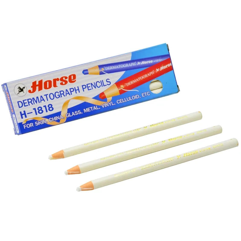 HORSE H-1818 ดินสอเขียนกระจก สีขาว (1 กล่อง)