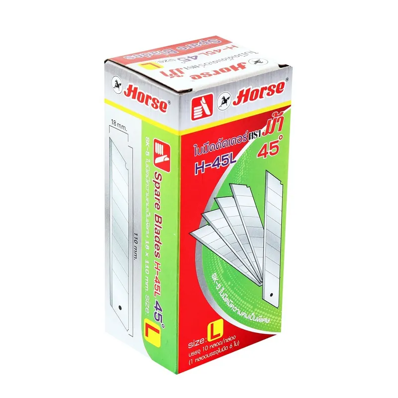 HORSE ใบมีดคัตเตอร์เบอร์ L 45 องศา ขนาด 18 มม. - Image 3