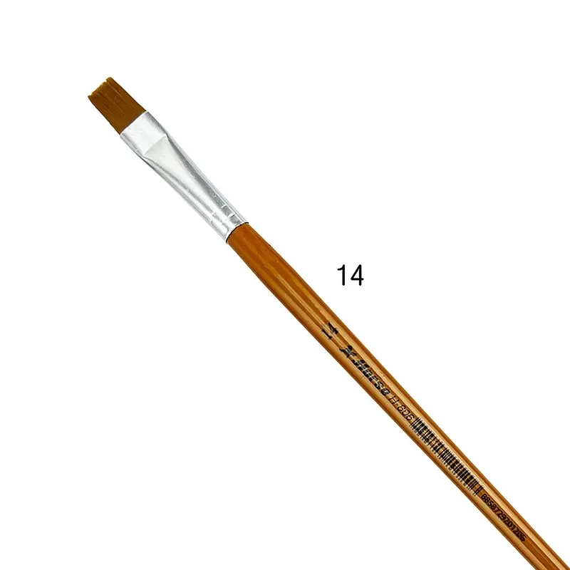 HORSE H-806 พู่กัน ปลายแบน ตราม้า เบอร์ #14