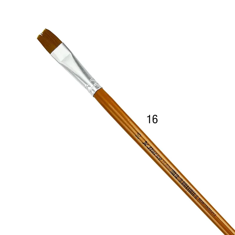 HORSE H-806 พู่กัน ปลายแบน ตราม้า เบอร์ #16
