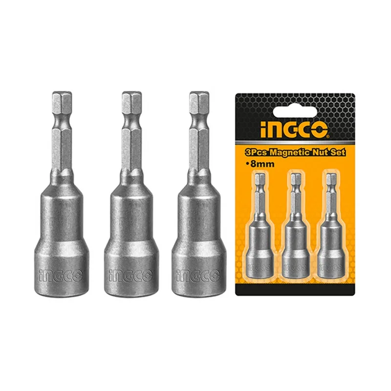 INGCO ดอกไขควงลูกบล็อค 8MM  (3ดอก/ชุด) รุ่น AMN0831