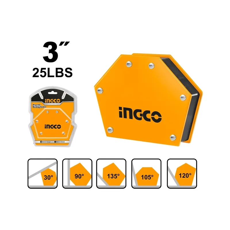 INGCO แม่เหล็กจับฉากหกเหลี่ยม 3” รุ่น AMWH25032
