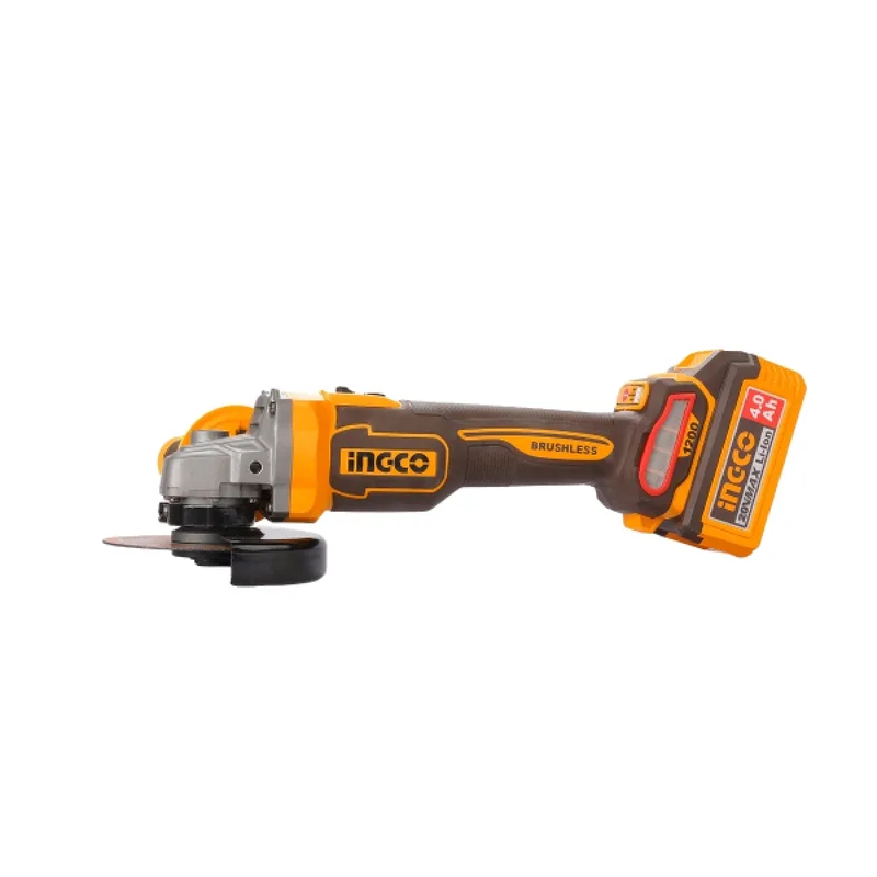 INGCO เครื่องเจียร์ไร้สาย Brushless 20V ขนาด 4" นิ้ว 1200 W พร้อมแบต 5.0Ah x2 ก้อน รุ่น CAGLI2120232 - Image 3