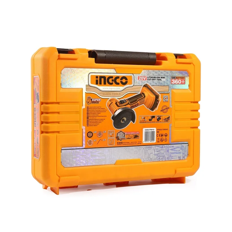 INGCO เครื่องตัดไร้สาย 20V ขนาด 3" นิ้ว พร้อมแบต 2.0Ah x1 ก้อน รุ่น CAGLI76012 - Image 8