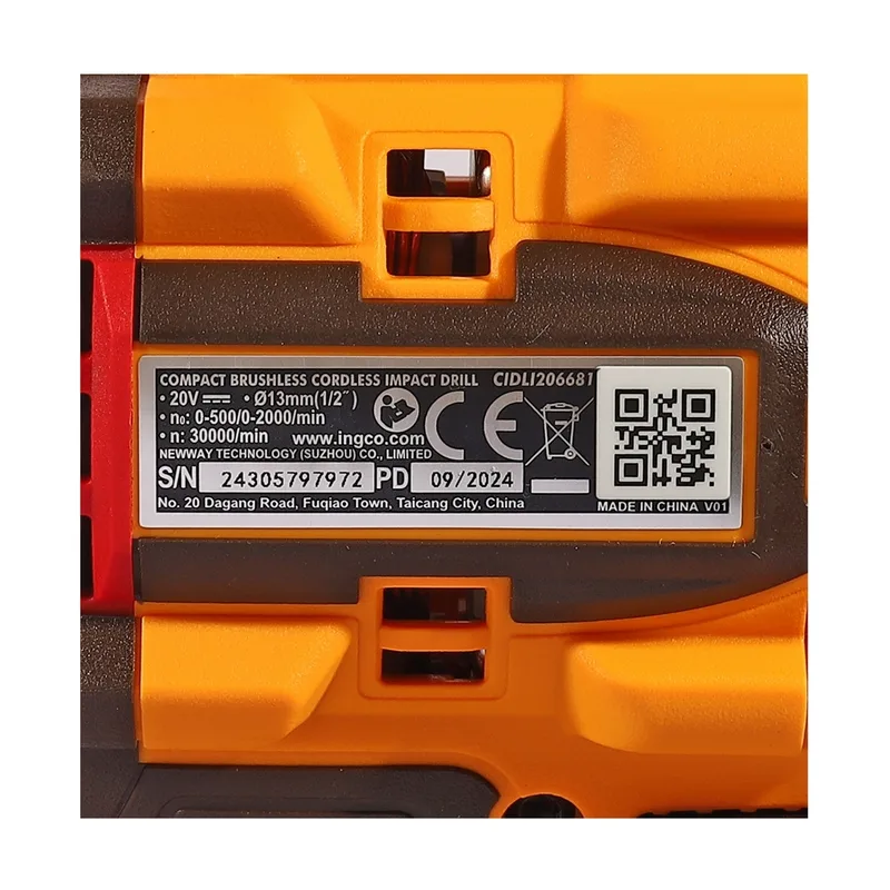 INGCO ชุดคอมโบเครื่องมือไร้สาย สว่านกระแทก+เจียร์ 4" 20V-BL รุ่น CKLI2027310 - Image 5