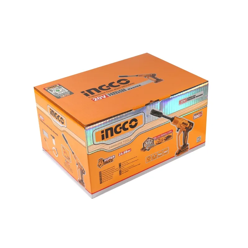 INGCO ปืนฉีดน้ำแรงดันสูงไร้สาย 20V พร้อมแบต 2.0Ah x1 ก้อน รุ่น CPWLI20362 - Image 7