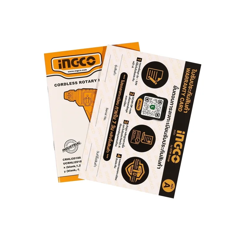 INGCO สว่านโรตารี่ไร้สาย Brushless 20V ขนาด 18 มม. พร้อมแบต 2.0Ah x1 ก้อน รุ่น CRHLI201881 - Image 7