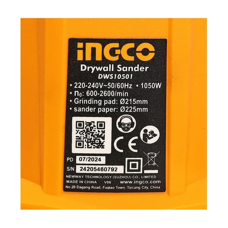 INGCO เครื่องขัดผนัง ด้ามยาว (Wall Sander) กำลัง 1050 W รุ่น DWS10501 - Image 3