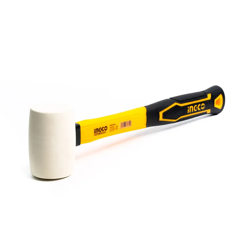 INGCO ค้อนยาง ด้ามไฟเบอร์ 8 OZ รุ่น HRUH8308
