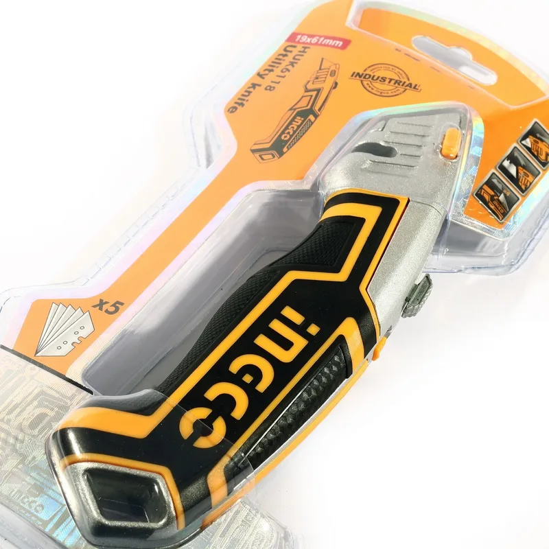 INGCO มีดคัตเตอร์อเนกประสงค์ พร้อมใบมีด 5 ใบ รุ่น HUK6118 - Image 2