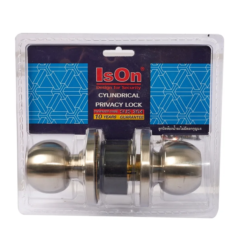 ISON 8013-SS-BK ลูกบิดจานใหญ่ห้องน้ำ สเตนเลส