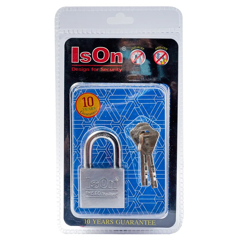 ISON กุญแจเหล็กคาร์บอน ANTI-CUT คอสั้น 40 มม.