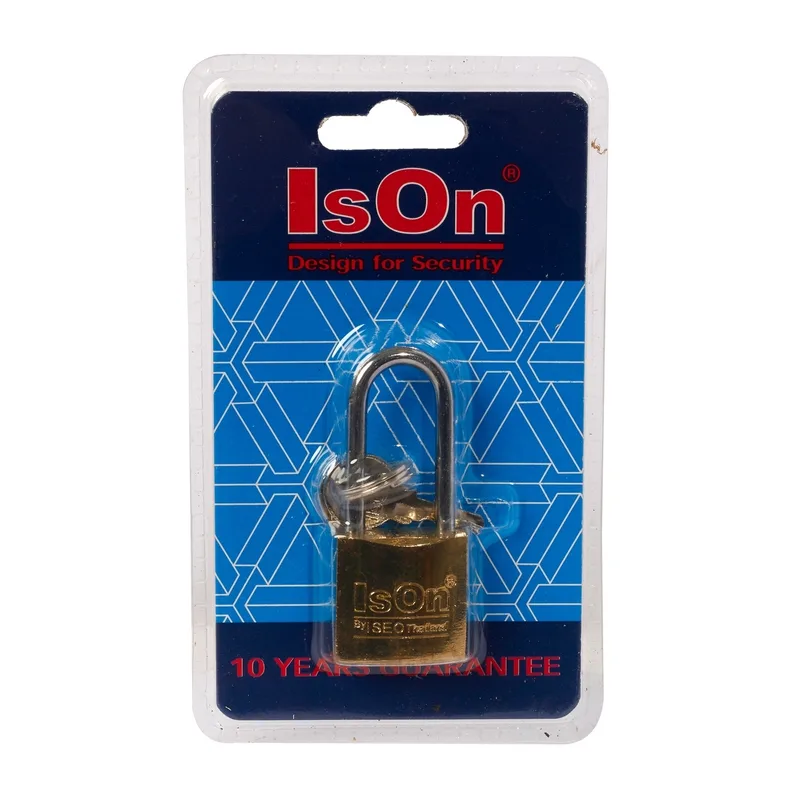ISON กุญแจระบบสปริงเหล็กชุบ คอยาว 25L มม.