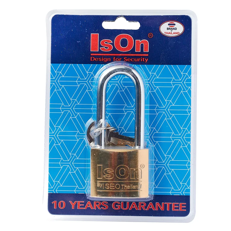 ISON กุญแจระบบสปริงเหล็กชุบ คอยาว 50L มม.
