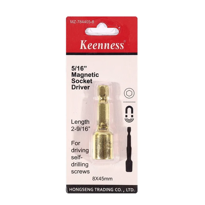 KEENNESS J119ดอกไขควงลูกบล็อค 8 MM/แม่เหล็ก สีทอง