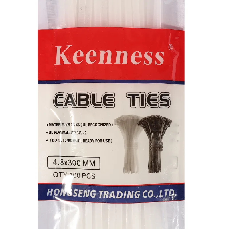 KEENNESS NCW4730 เคเบิ้ลไทร์ 12" ขาว 4.8 มม. 100 เส้น - Image 4