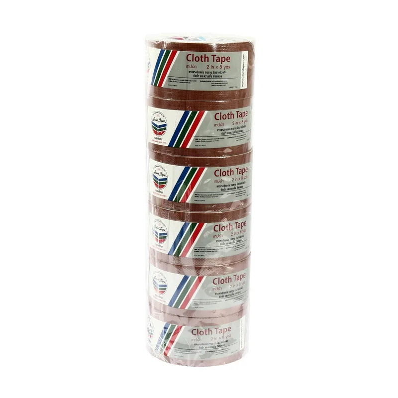 LOUIS TAPE เทปผ้าสีน้ำตาล 2"X8 หลา (6 ม้วน/แพ็ค) - Image 3