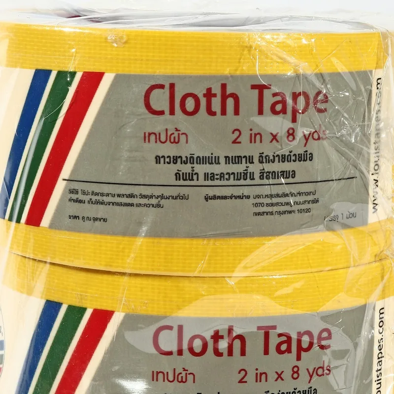 LOUIS TAPE เทปผ้าสีเหลือง 2"X8 หลา (6 ม้วน/แพ็ค) - Image 4