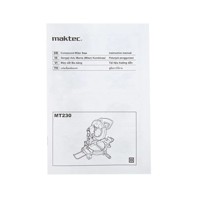 MAKTEC อะไหล่เครื่องมือไฟฟ้า เครื่องมือไฟฟ้า (Power Tool Spare Part) MAKTEC MT-230 แท่นเลื่อยตัดองศา+ใบ10X40T ตัดไม้ - Image 8