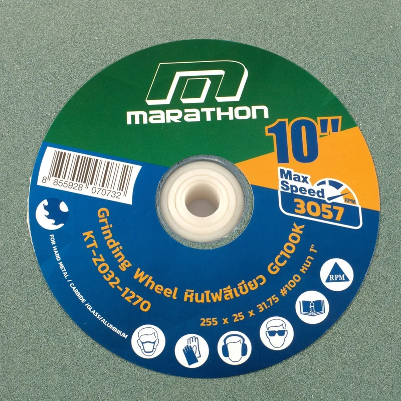MARATHON หินไฟ (สีเขียว) 10"#100 หนา 1" - Image 2
