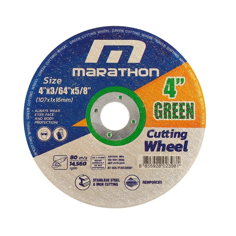MARATHON GREEN CUT แผ่นตัดสแตนเลส 4"X1 มม.เขียว