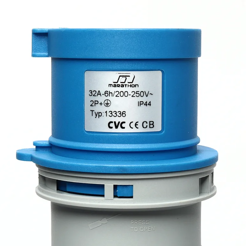 MARATHON IP44 เพาเวอร์ปลั๊ก 3 ทาง 32A 2P+E 220V - Image 5