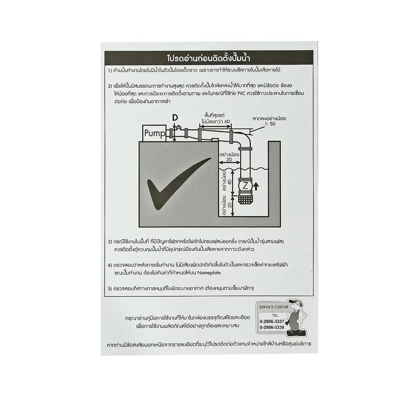 MITSUBISHI ACM-755SH ปั๊มหอยโข่ง 1HP 1เฟส - Image 6