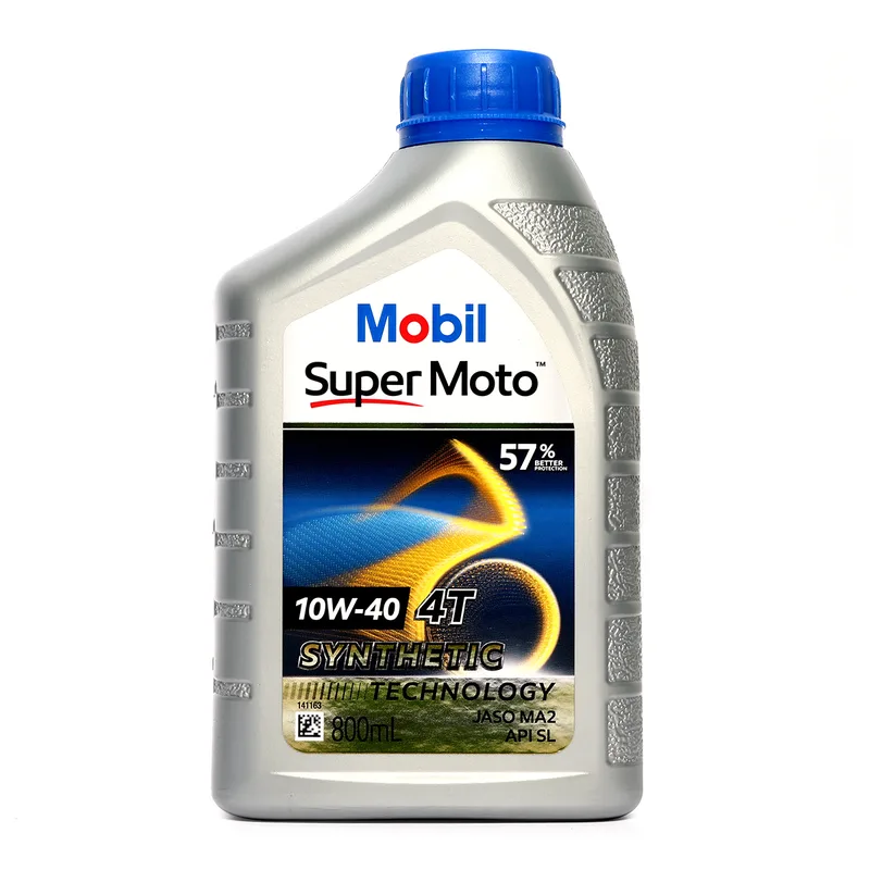 MOBIL น้ำมันเครื่องซูเปอร์ โมโต 10W-40_0.8ลิตร
