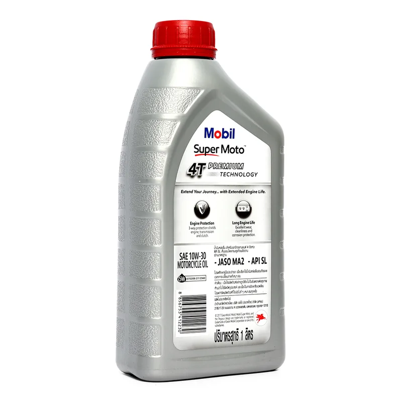 MOBIL น้ำมันเครื่องซูเปอร์ โมโต 10W-30_1ลิตร - Image 3