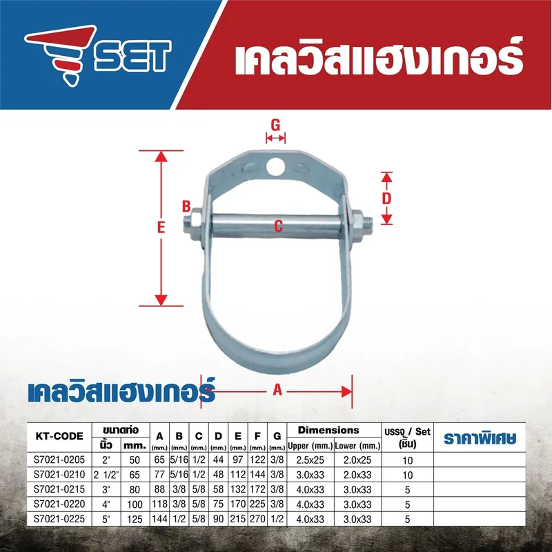 SET เคลวิสแฮงเกอร์ 2 " (10ชิ้น) - Image 5