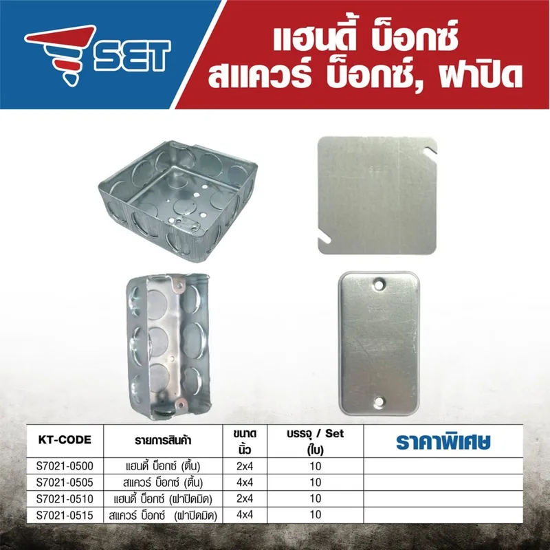 SET ฝาปิดแฮนดี้บ็อกซ์ 2X4" ปิดมิด (10ใบ) - Image 5